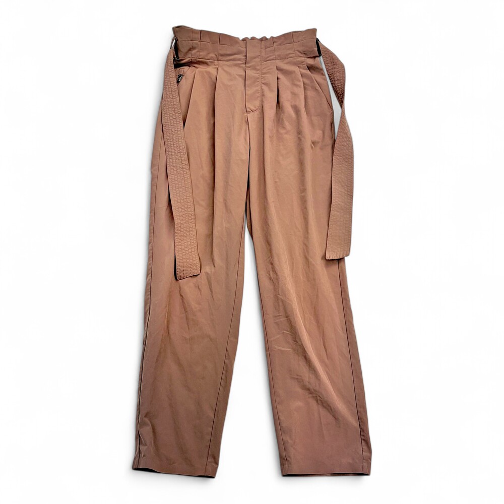 Athleta Paperbag Belted Joggers High-Rise Size 0 Brown‎